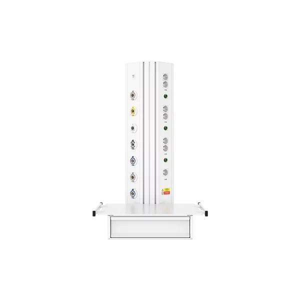 Реанимационная медицинская консоль CADUCEUS CS07 1000 мм обеспечивает подвод до 7-х различных видов газов и электропитания.