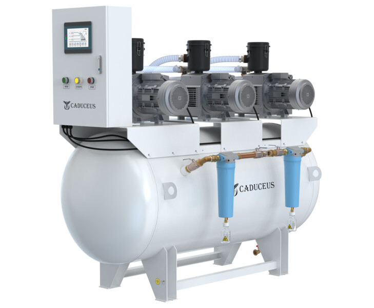 Безмасляная вакуумная станция CADUCEUS VAC 3/80 D